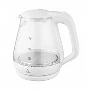 LEX LXK 30010-1,чайник стеклянный (белый) LXK30010-1